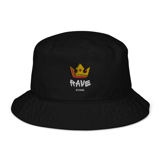 Rave King- Organic Bucket Hat (Black)