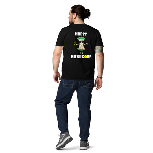 Happy Hardcore Organic T- Shirt- Large Back Design